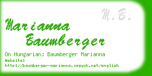 marianna baumberger business card